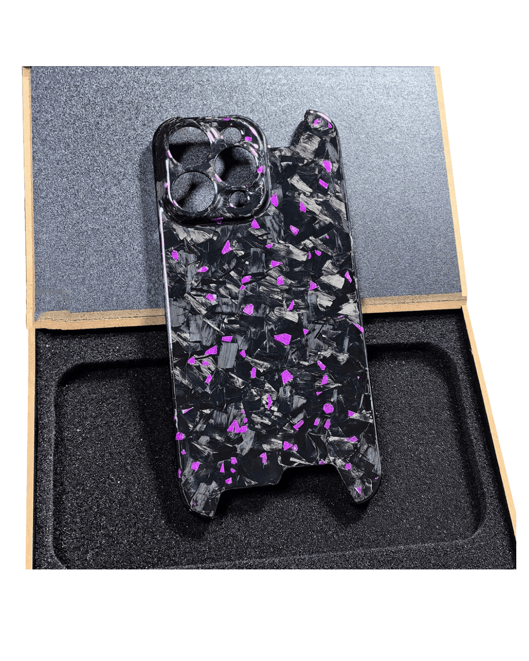 Carbon Fiber iPhone Case - Dark Night Edition - Premium Carbon Fiber Wallet (iPhone 17 Pro Max) | Carbon Works