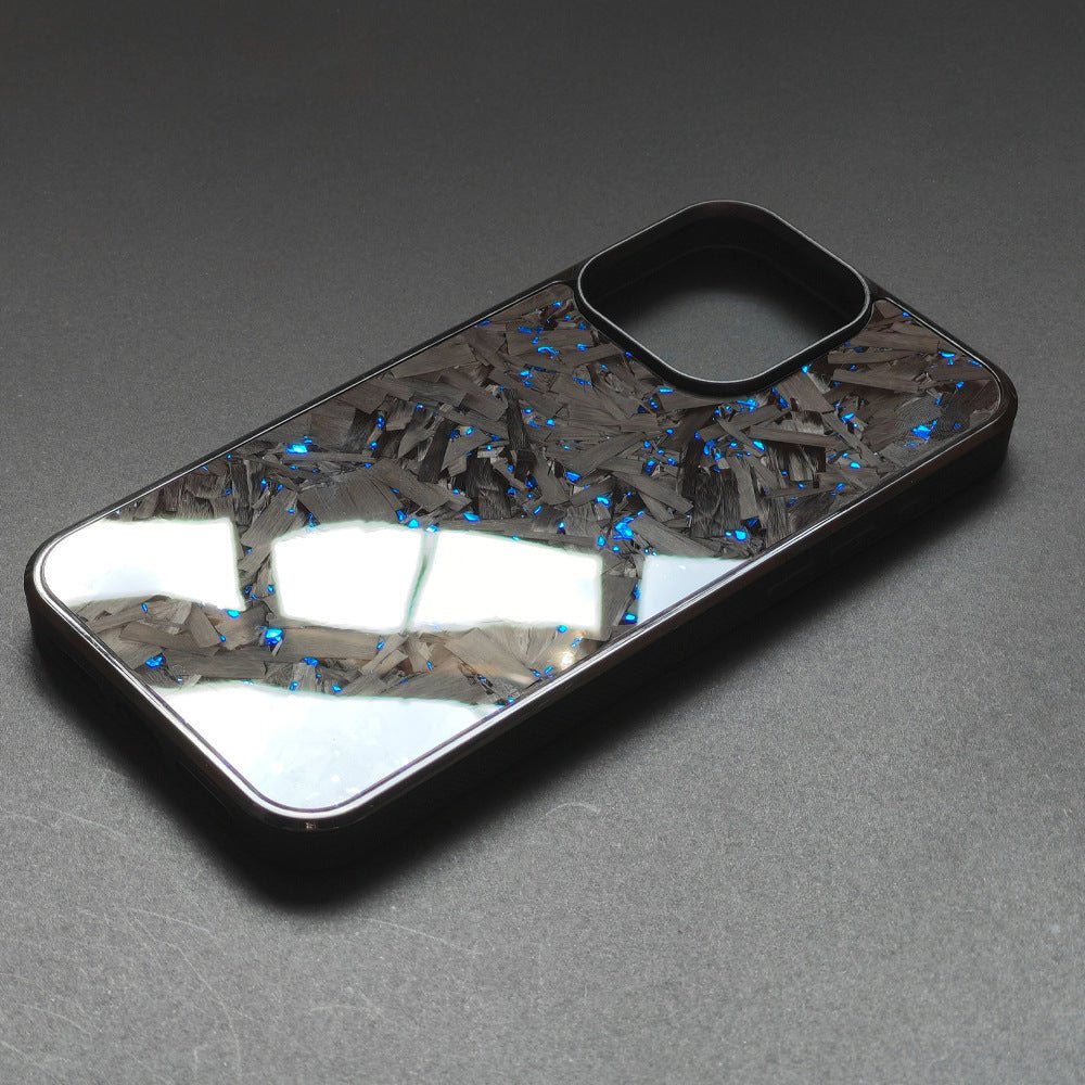 Forged Carbon iPhone Case - Premium Carbon Fiber Wallet (Large pattern red without magnet) | Carbon Works